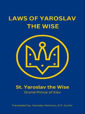 cover image of Laws of Yaroslav the Wise